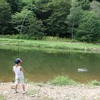 釣り堀でフライの練習