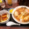 まるたか食堂＠会津若松　ラーメンとミニ会津ソースかつ丼