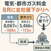 電気・都市ガス料金が8月に全社値下がりへ