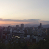比治山から広島市内の夕日パノラマ写真