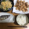 鳥の唐揚げ/もやしの卵炒め 献立