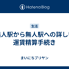 無人駅から無人駅への詳しい運賃精算手続き