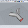 RhinoでつくったY字パイプをFusion360でフィレット