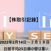 【株式取引記録】2022年2月14日～２月１８日、日経平均25日線の壁は重い