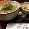 ぼっかけうどんと羽釜炊き和歌山の新米ご飯