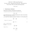 Lecture Notes Differential Equations Pdf Free