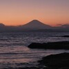 江の島・西浦漁港からの富士山