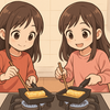双子が作る“ダブル卵焼き”が可愛すぎた話