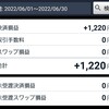 【FX】2022年6月：100万4590円→100万5810円 +0.12%(+1220円)