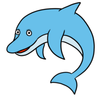 かわいいイルカ のイラスト