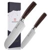 【Amazon】KEEMAKE 包丁 三徳包丁 2点セット 高炭素ステンレス 両刃 食洗機対応 錆びにくい よく切れる 万能包丁 野菜 肉 魚 プレゼント 家庭用 (180mm+130mm)
