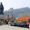 中国・陝西省　数万人が司馬遷を祭る