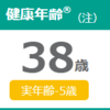 健康年齢は実年齢マイナス5歳だそうです。