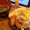 【から好し】すかいらーく系列唐揚げ専門店限定の二郎風つけ汁蕎麦【好し郎 野菜増し盛りつけ汁そば】