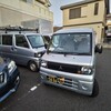 早朝便の配達エリアの行き道に、会社の駐車場が