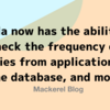 Vaxila now has the ability to check the frequency of queries from applications to the database, and more