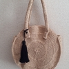 「夏糸で編む小さなバッグとポーチ」より風工房さんのサークルバッグ【画像あり】