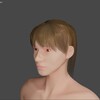 Blenderでリアルな髪をモデリングする　Hair Tool で作成した髪の色を変える。