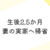 生後2.5か月　妻の実家へ帰省