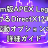 Steam版APEX LegendsにおけるDirectX12モード起動オプションの詳細ガイド