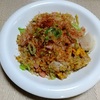 週末ランチ　カレー味のそばめしの一皿