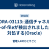 「ORA-03113: 通信チャネルでend-of-fileが検出されました」に対処する(Oracle)