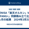 新NISA「楽天オルカン」VS「FANG+」同額積み立て比較 3ヵ月の結果　2024年3月31日