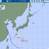 台風１４号は中之島直撃でほぼコース決定