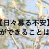 【日々募る不安】今私ができることは３つ・・。