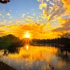 乙戸沼公園の夕陽（土浦市）（３）～つくば市とその周辺の風景写真案内（９５９）