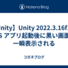【Unity】Unity 2022.3.16f1 で iOS アプリ起動後に黒い画面が一瞬表示される