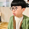 息子眼鏡デビュー。