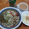 野菜煮込みチャンポンとノンアルコールビール