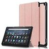 Fire HD 10 / Fire HD 10 Plus 2021 ケース JACRON New Fire HD 10 / Fire HD 10 Plus カバー 2021年発売 第11世代 PUレザー スタンド機能 タブレットケース オートスリープ機能 手帳型 保護カバー 超軽量 耐衝撃 耐汚れ 耐久性 全面保護 スタンドケース (ローズゴールド)