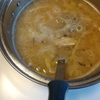 信州北信名物タケノコ汁を熱々で