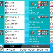 剣盾ダブル S15最終65位 鳥 奇 族 ココアのダブルレポ