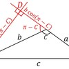 余弦定理の証明(鈍角に対向する辺の場合)