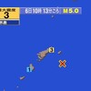 🔔夜だるま地震速報/最大震度・3奄美大島近海