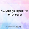 ChatGPT (LLM)を用いたテキスト分析