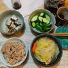 野菜味噌汁新規作成。いわし水煮缶。きゅうり。