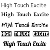 💌KuVoice宛 HIGH TOUCH EXCITE ロゴ案など。