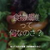 1336食目「食物繊維って何なのさ？」知っている方が栄養【食物繊維その1】