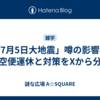 「7月5日大地震」噂の影響：航空便運休と対策をXから分析
