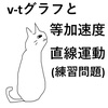 2-1.v-tグラフと等加速度直線運動(補足解説と練習問題)