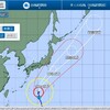 那智での台風16号の最大影響はあさって、1日か