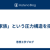 「家族」という圧力構造を探る