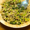 大根の葉とひき肉の豆板醤炒めを作ってみた