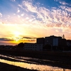 うろこ雲が広がった後の夕焼け（2019年12月）