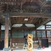願成寺様　龍神像　修復作業