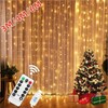 LEDカーテンライトガーランド,3m,4m,6m,USBウィンドウ,リモコン付き妖精,新年,花輪,クリスマス装飾